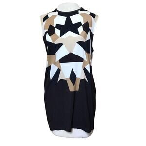 New GIVENCHY Paris TUNIC Geometric Print NWT minimalis neutral S